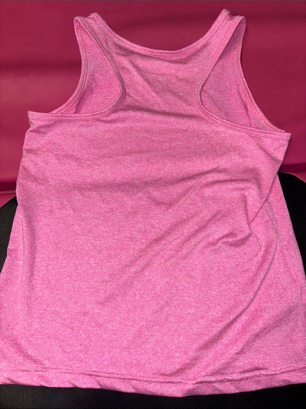 Amazon Pink Heather Racerback Tank Top - Picture 2 of 2